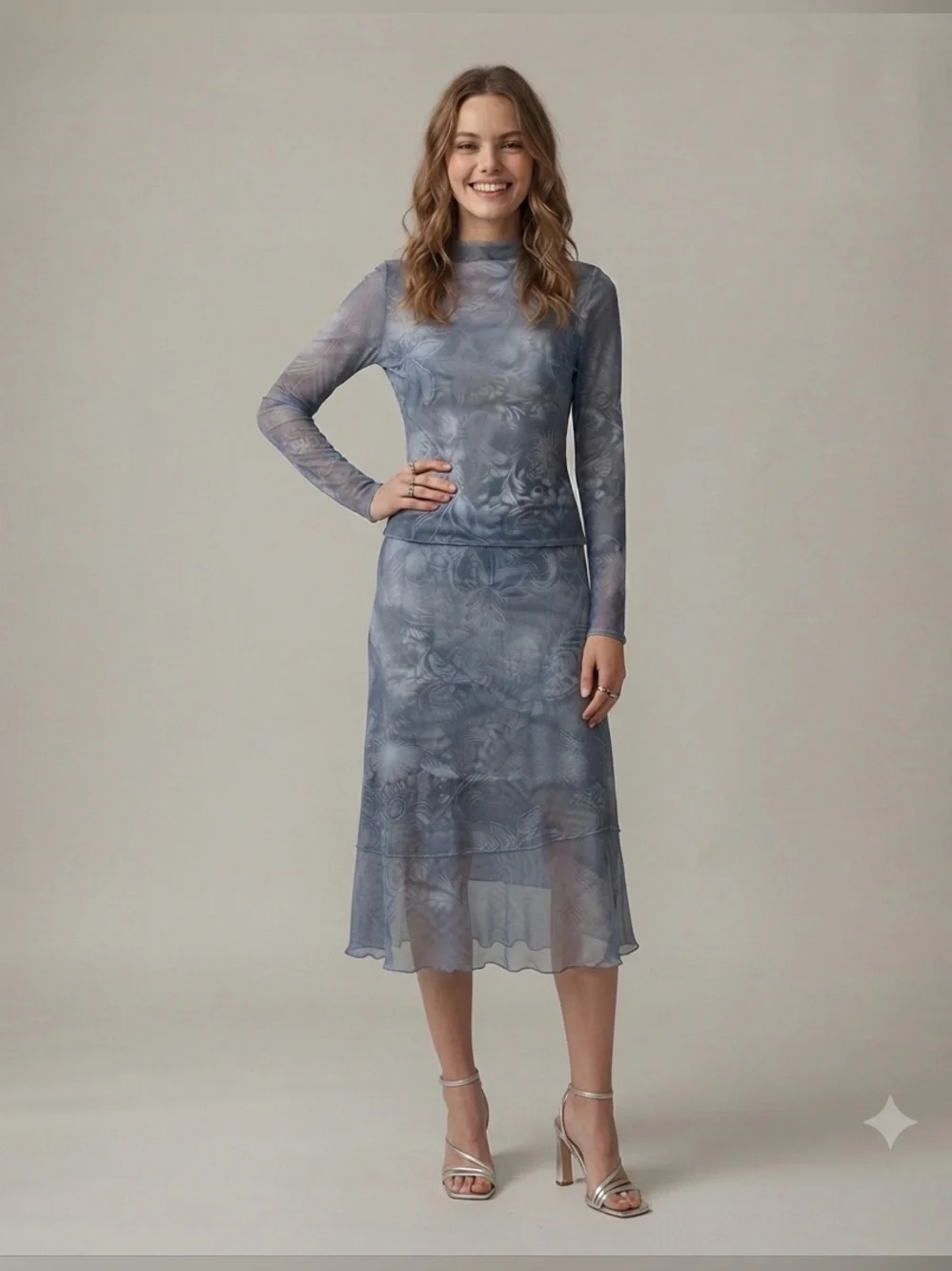 See You Monday Long Sleeve Skirt Set